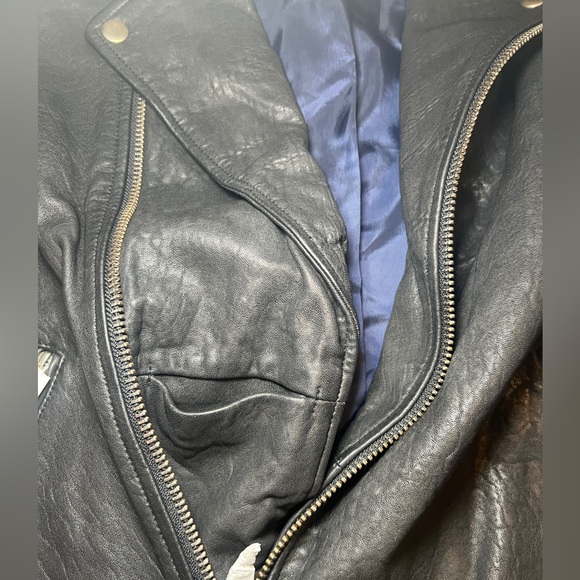 Blank NYC Black leather moto jacket. Size Large. New with tags NWT - Picture 7 of 9